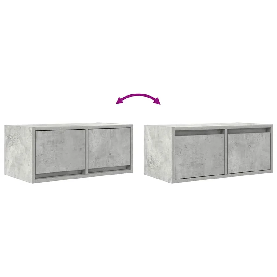 Meubles TV 2 pcs gris béton 60x31x25,5 cm bois d'ingénierie - 13