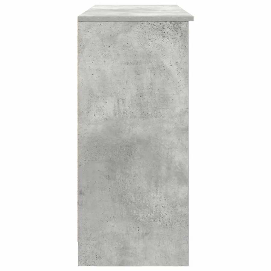 Buffet avec tiroir gris béton 101x35x76 cm bois d'ingénierie - 7