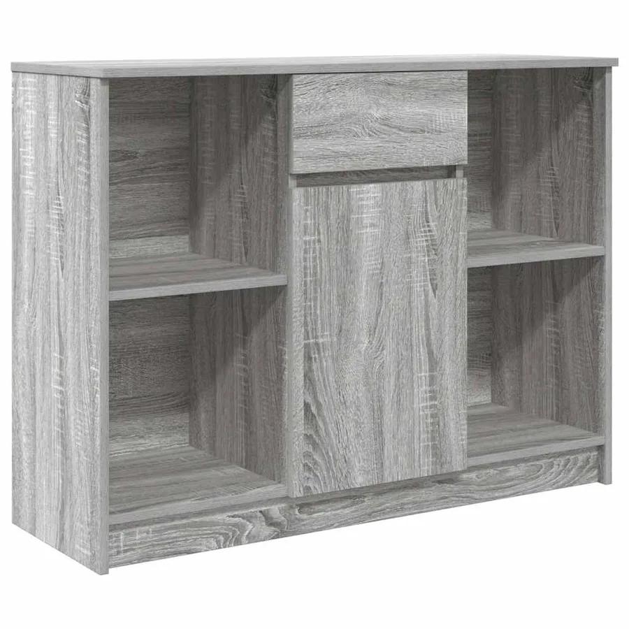 Buffet avec tiroir sonoma gris 101x35x76 cm bois d'ingénierie - 2