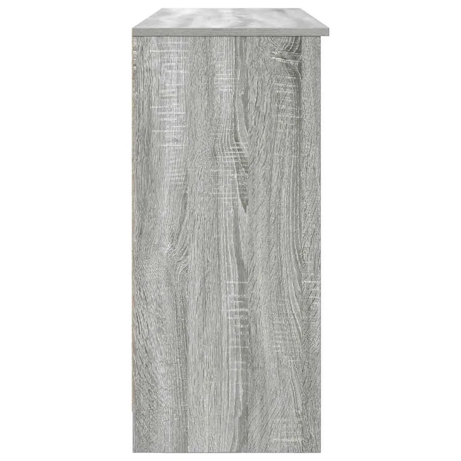Buffet avec tiroir sonoma gris 101x35x76 cm bois d'ingénierie - 7
