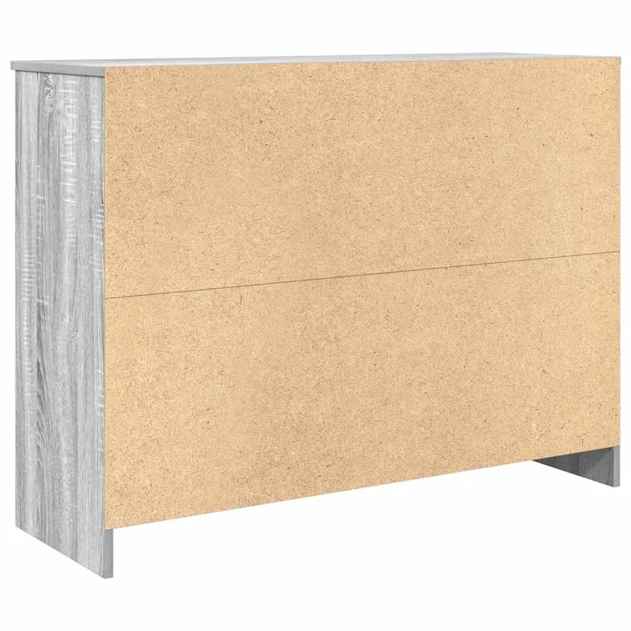Buffet avec tiroir sonoma gris 101x35x76 cm bois d'ingénierie - 8