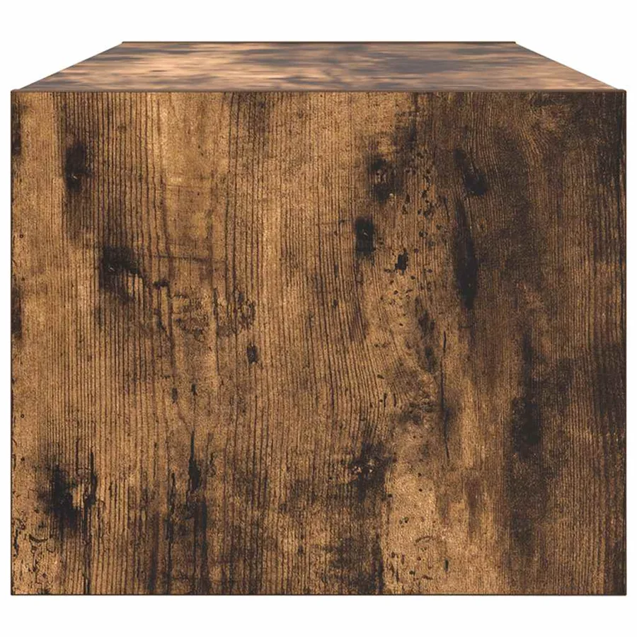Meuble TV chêne fumé 80x31x25,5 cm bois d'ingénierie - 7
