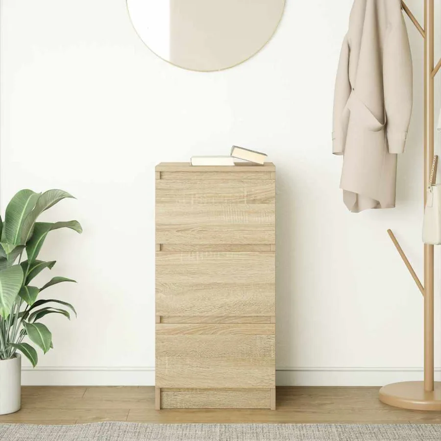 Buffet chêne sonoma 37,5x35x76 cm bois d'ingénierie - 3