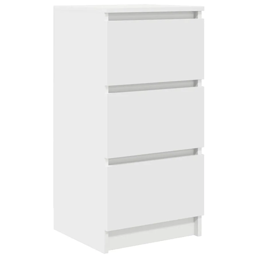 Buffet blanc 37,5x35x76 cm bois d'ingénierie - 2