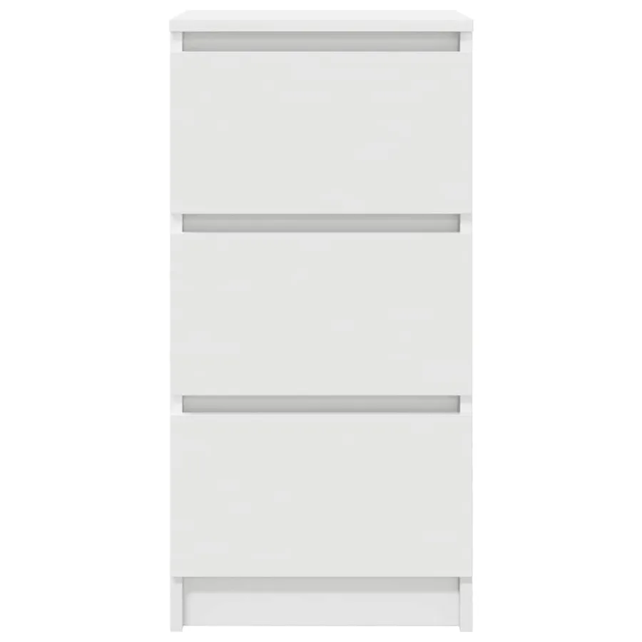 Buffet blanc 37,5x35x76 cm bois d'ingénierie - 6