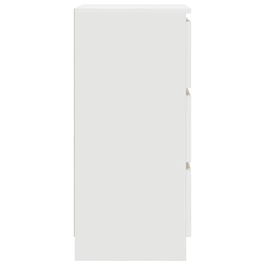 Buffet blanc 37,5x35x76 cm bois d'ingénierie - 7