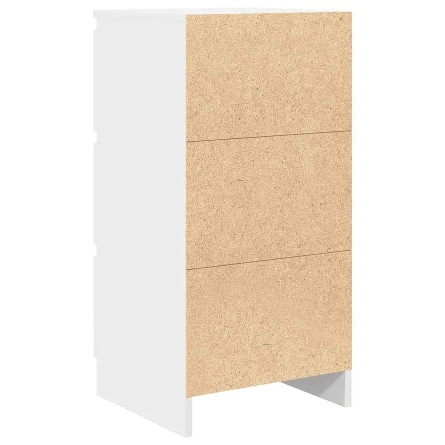 Buffet blanc 37,5x35x76 cm bois d'ingénierie - 8