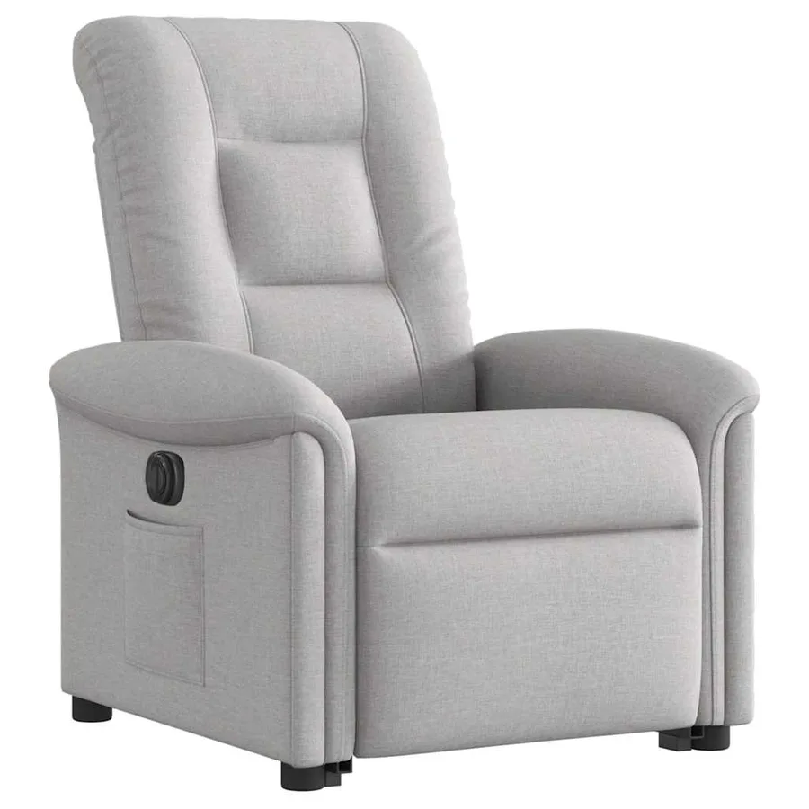 Fauteuil inclinable électrique gris nuage tissu - 4