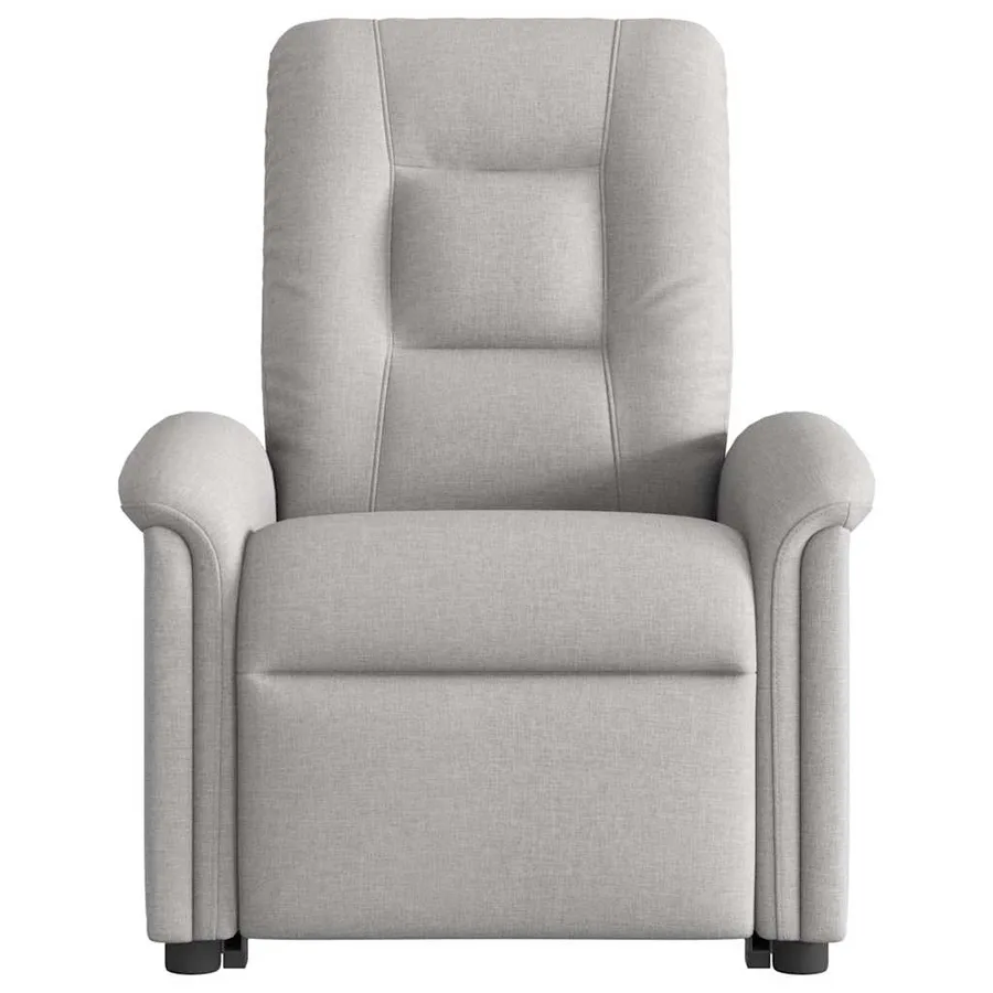 Fauteuil inclinable électrique gris nuage tissu - 5