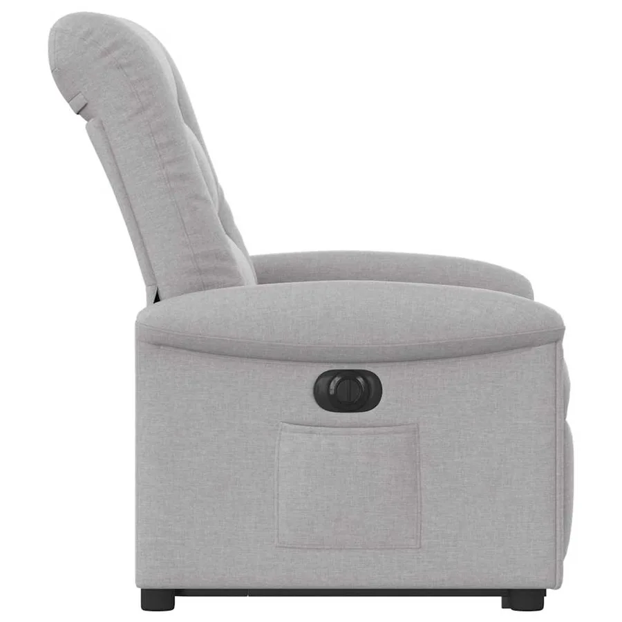 Fauteuil inclinable électrique gris nuage tissu - 6