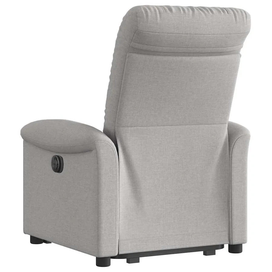 Fauteuil inclinable électrique gris nuage tissu - 7