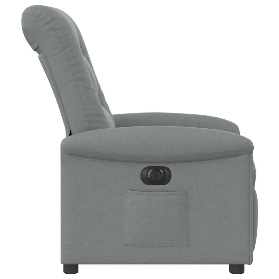 Fauteuil inclinable électrique Gris clair Tissu - 7