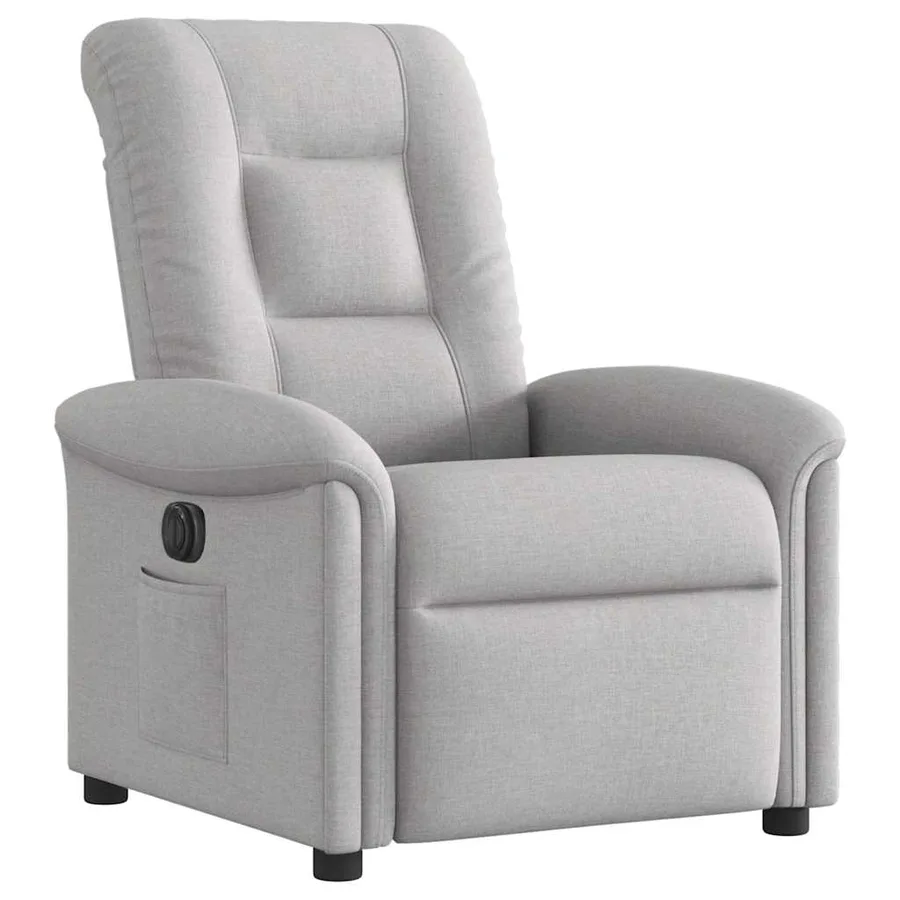 Fauteuil inclinable électrique gris nuage tissu - 4