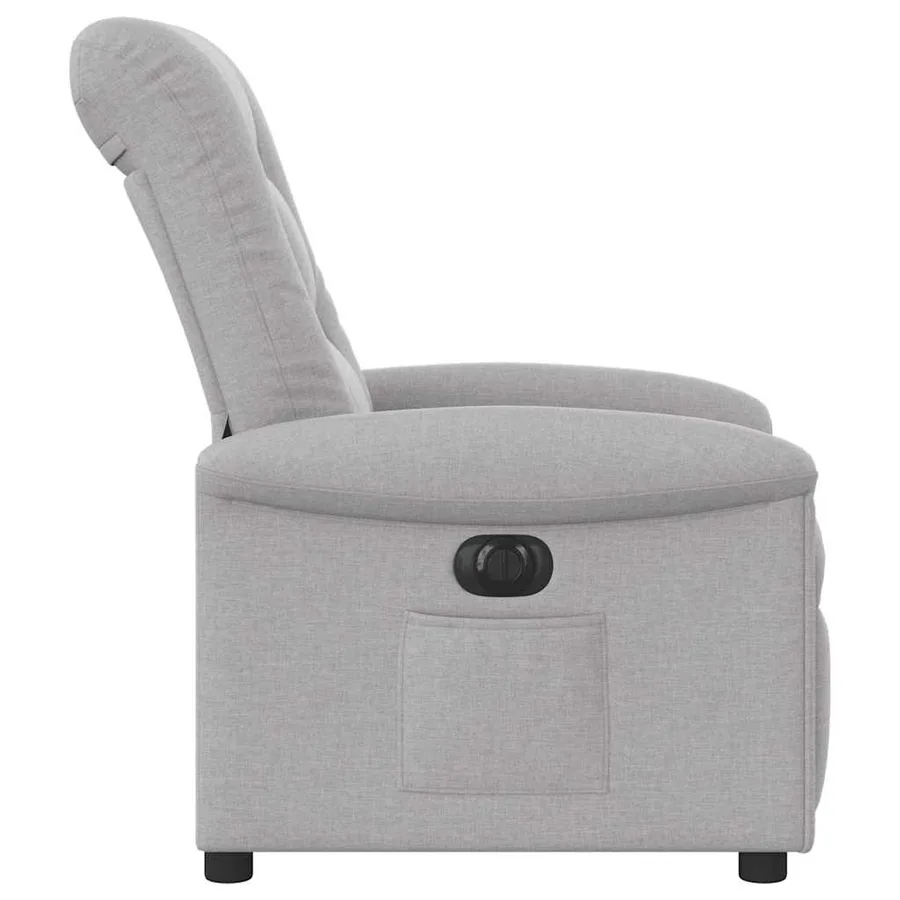 Fauteuil inclinable électrique gris nuage tissu - 6