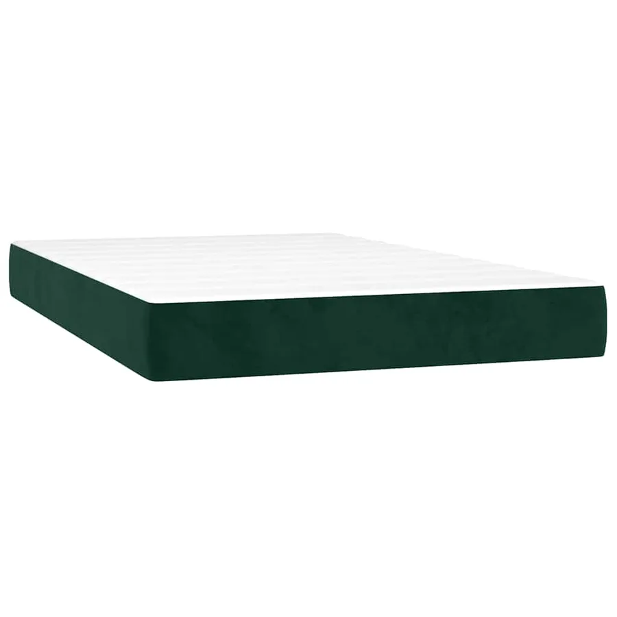 Sommier à lattes de lit et matelas Vert foncé 120x200cm Velours - 5