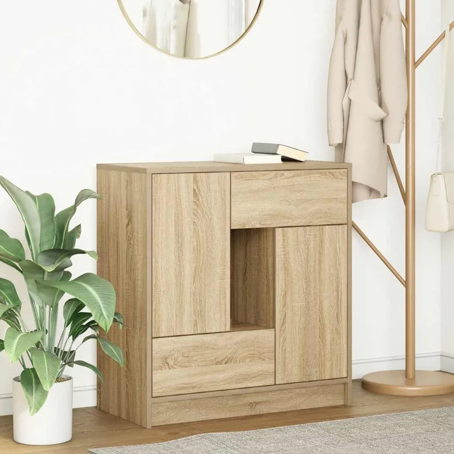 Buffet avec tiroirs et portes chêne sonoma 70,5x34x74,5 cm