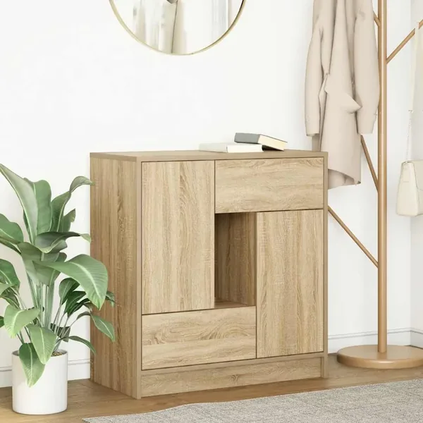 Buffet avec tiroirs et portes chêne sonoma 70,5x34x74,5 cm