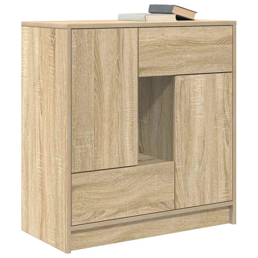 Buffet avec tiroirs et portes chêne sonoma 70,5x34x74,5 cm - 4