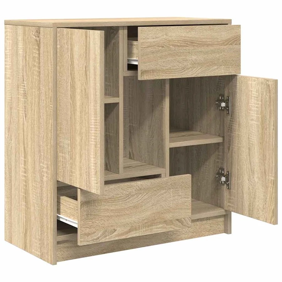 Buffet avec tiroirs et portes chêne sonoma 70,5x34x74,5 cm - 5