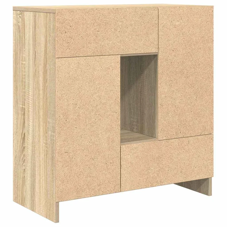 Buffet avec tiroirs et portes chêne sonoma 70,5x34x74,5 cm - 8