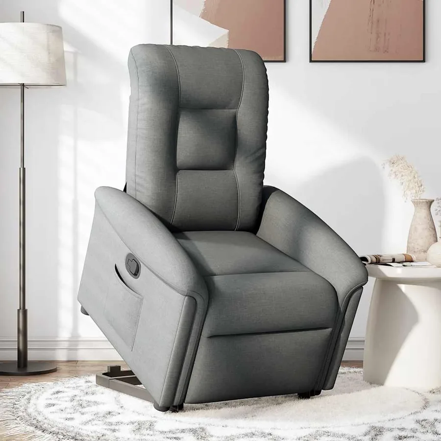 Fauteuil inclinable Gris foncé Tissu - 2