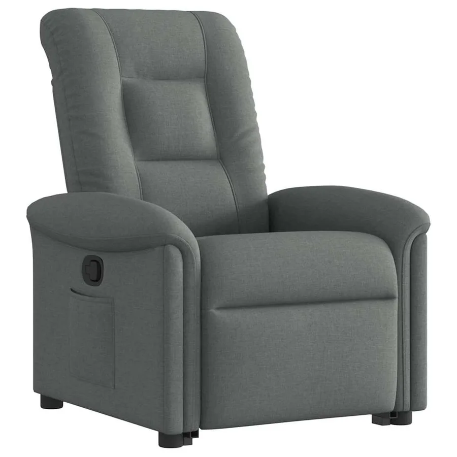Fauteuil inclinable Gris foncé Tissu - 3