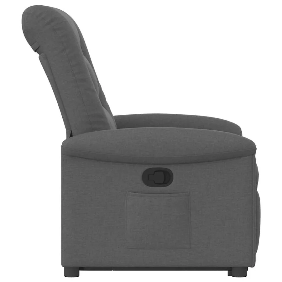 Fauteuil inclinable Gris foncé Tissu - 5