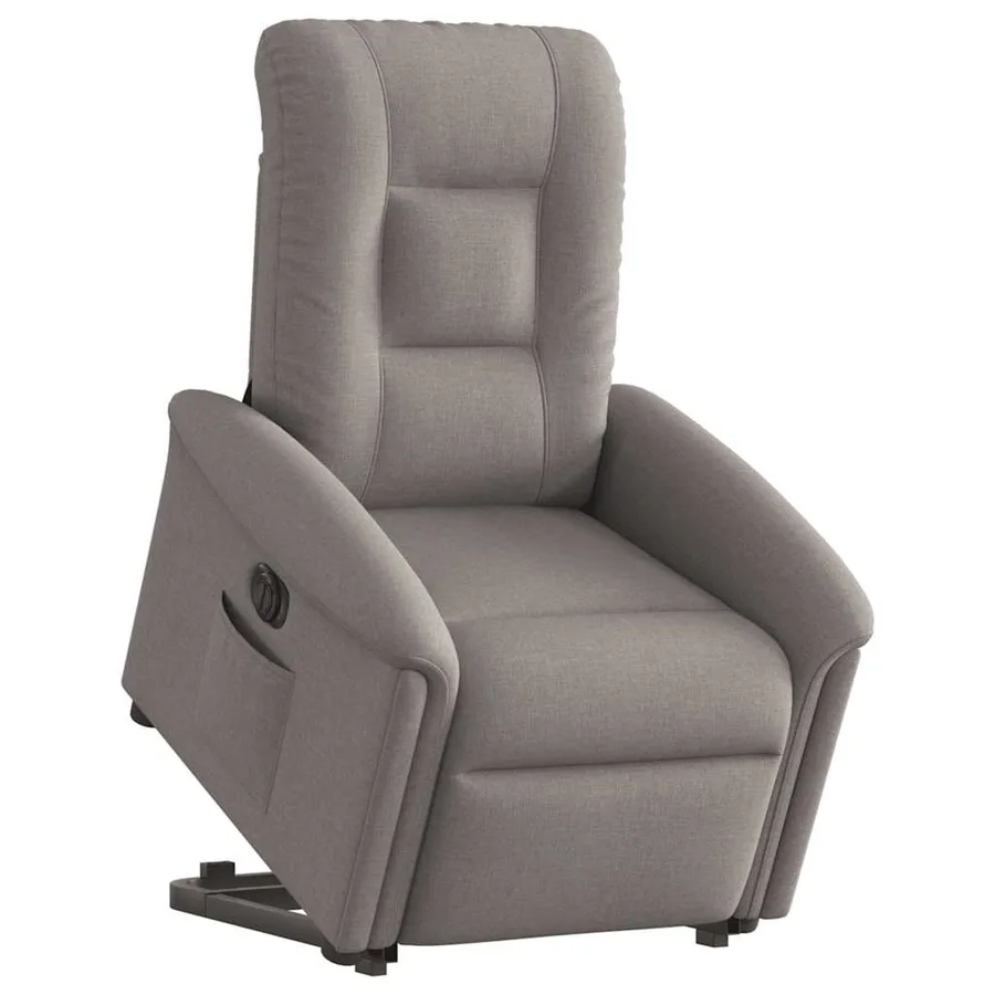 Fauteuil inclinable électrique taupe tissu - 2