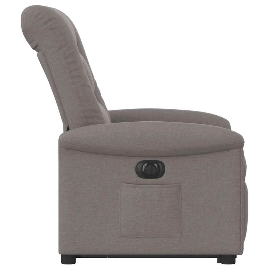 Fauteuil inclinable électrique taupe tissu - 6
