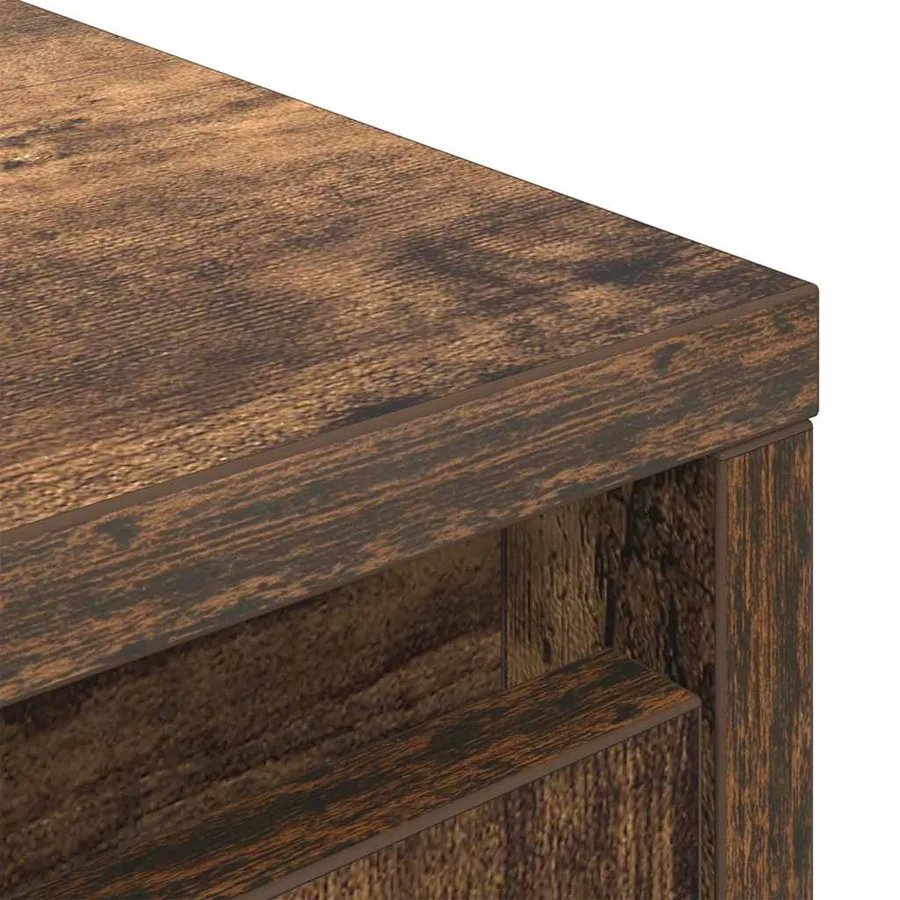 Buffet haut chêne fumé 29,5x34x119,5 cm bois d'ingénierie - 10