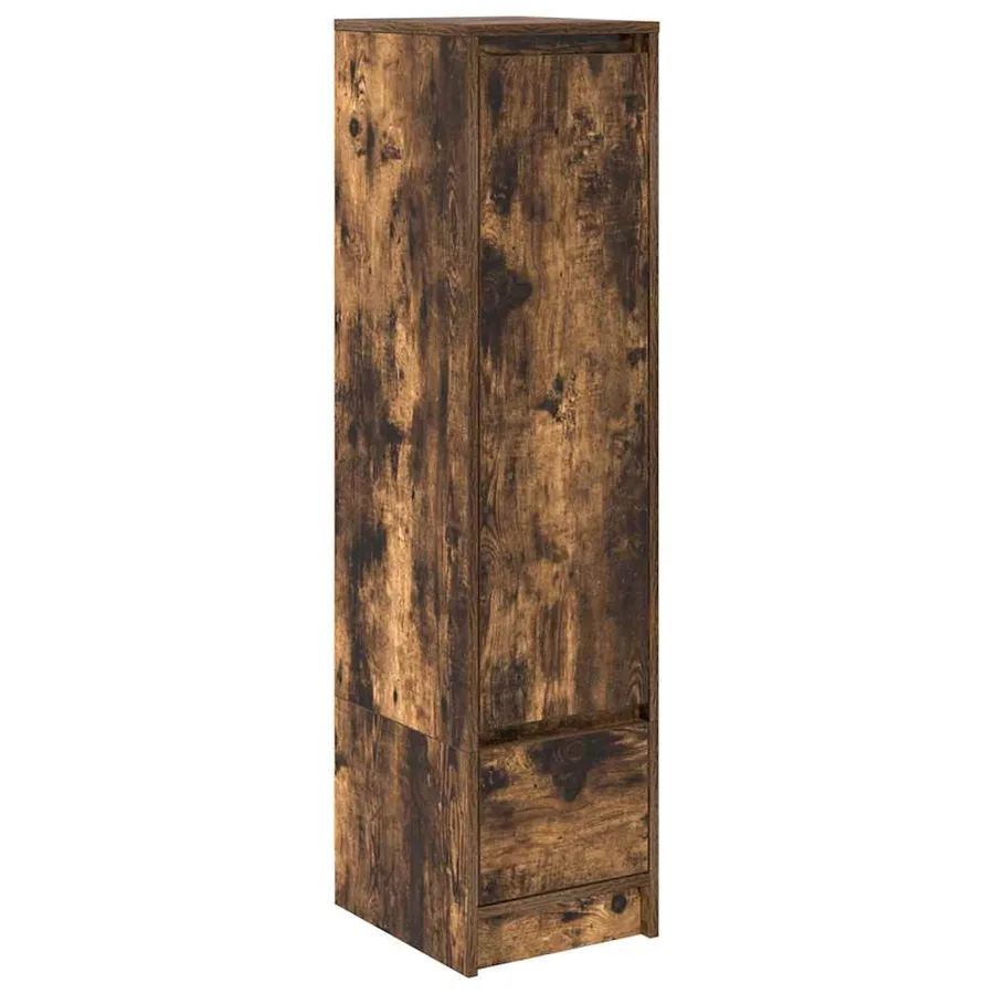 Buffet haut chêne fumé 29,5x34x119,5 cm bois d'ingénierie - 2