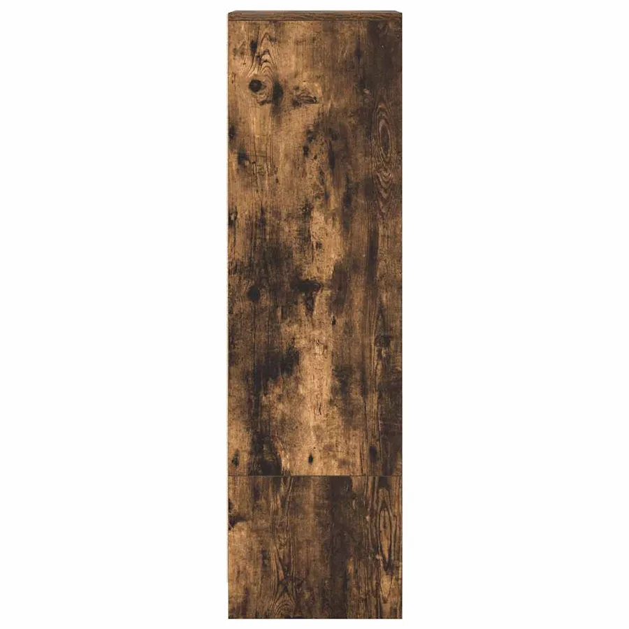Buffet haut chêne fumé 29,5x34x119,5 cm bois d'ingénierie - 7