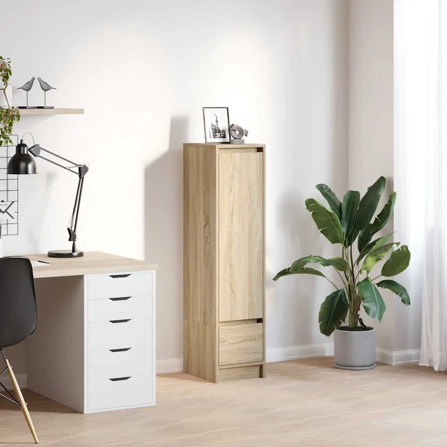 Buffet haut chêne sonoma 29,5x34x119,5 cm bois d'ingénierie