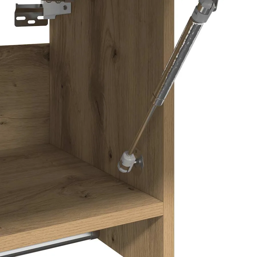 Armoire en chêne artisanal 70x32,5x35 cm bois d'ingénierie - 7