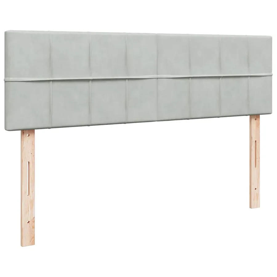 Cadre de lit ottoman avec matelas gris clair 140x200 cm velours - 8
