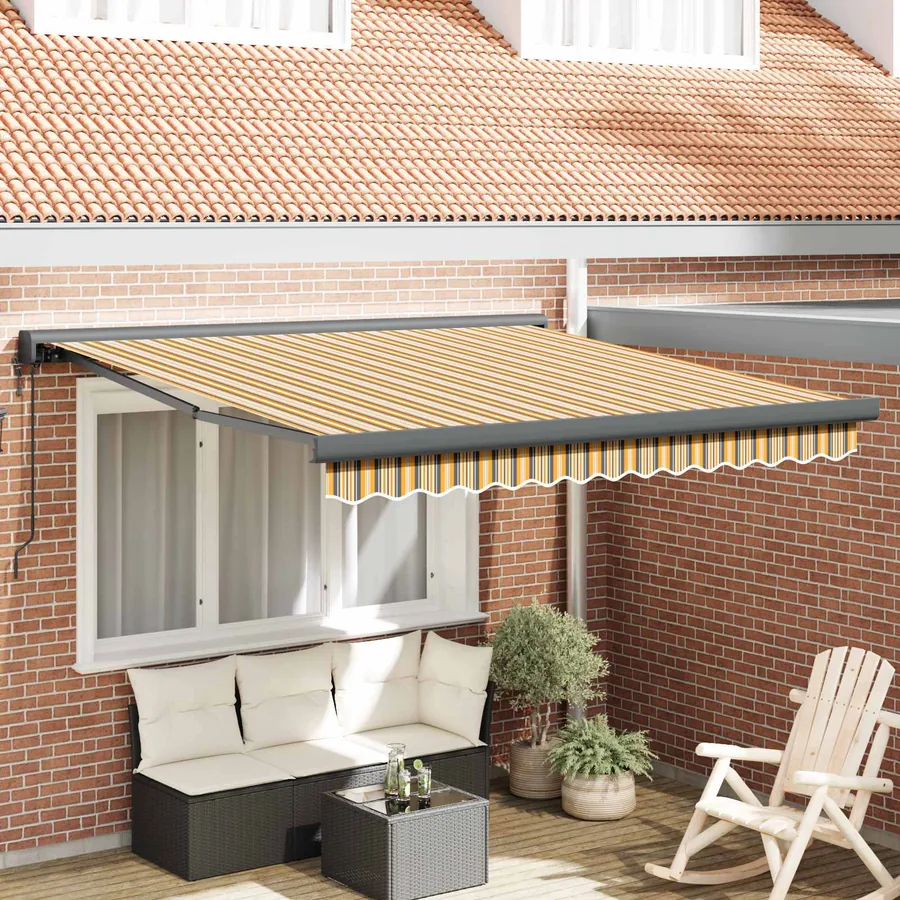 Auvent rétractable Multicolore 350 x 250 x 165 cm