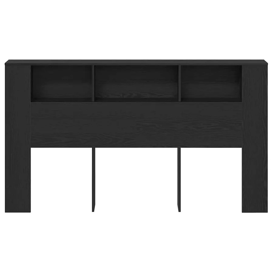 Cabinet de Tête de Lit Chêne noir 180 x 18,5 x 102,5 cm - 6