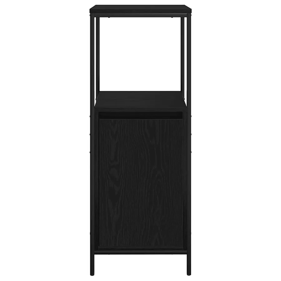 Meuble de salle de bain avec étagères chêne noir 36x35x95 cm - 6