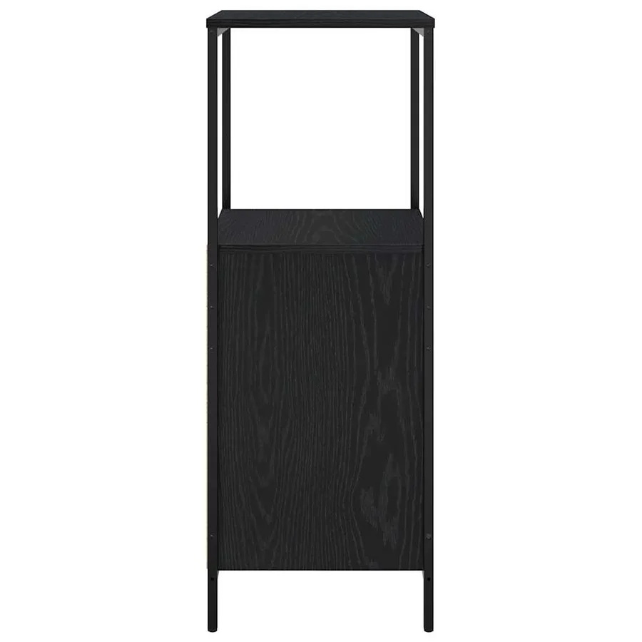 Meuble de salle de bain avec étagères chêne noir 36x35x95 cm - 7