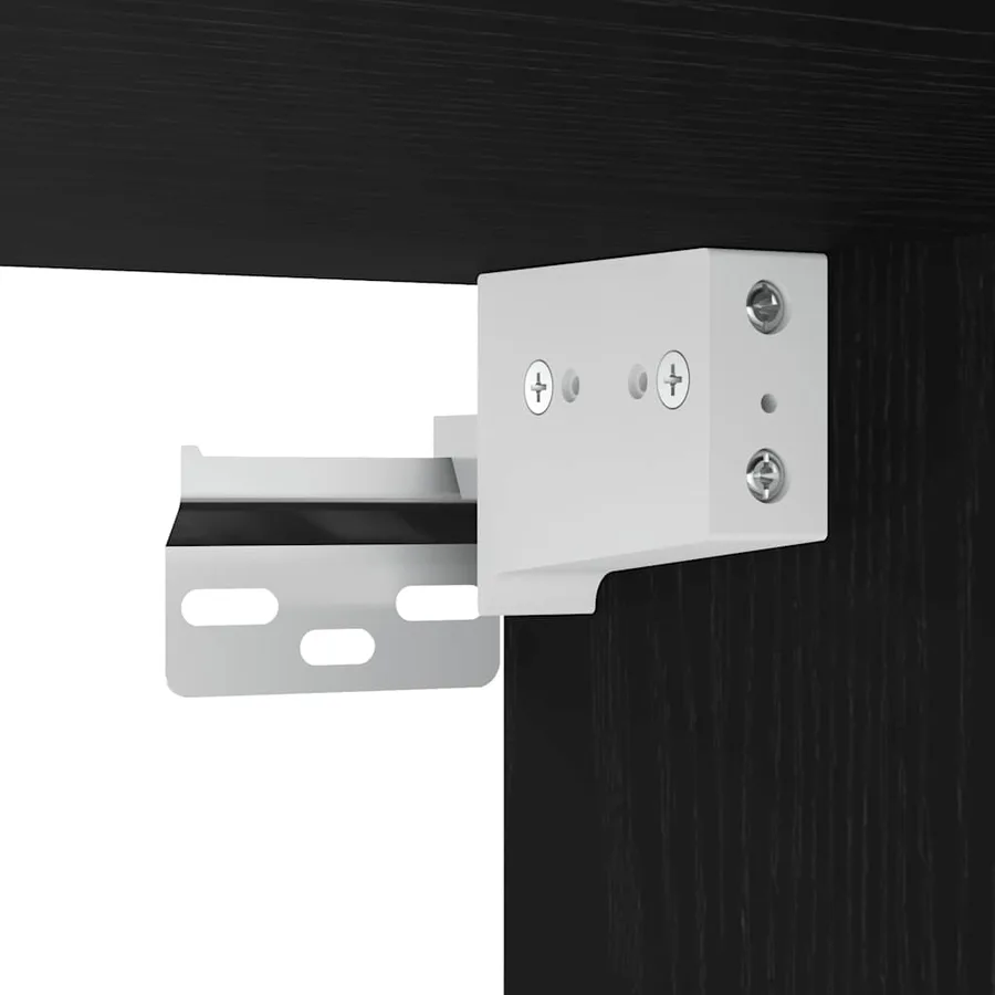 Armoire murale de salle de bain miroir chêne noir 60x21x60 cm - 10