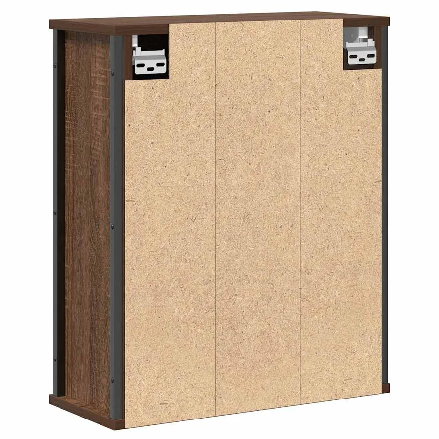 Armoire murale de salle de bain miroir chêne marron 50x21x60 cm - 8