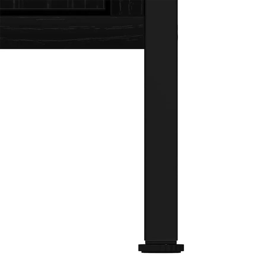 Armoire lavabo de salle de bain chêne noir 60x30x60 cm - 9