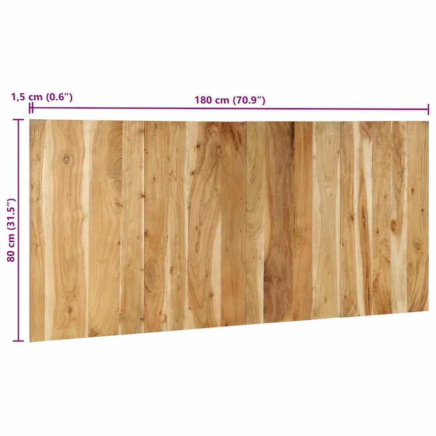 Tête de lit 180 cm bois massif d'acacia - 11
