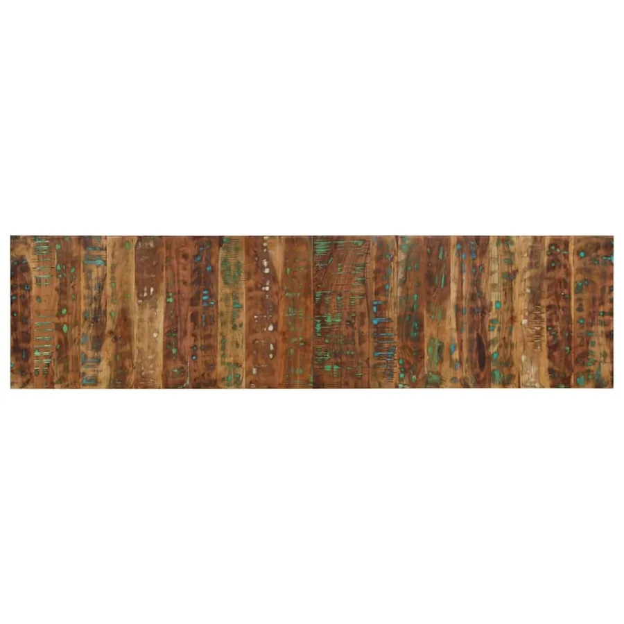 Tête de lit multicolore 200 cm bois massif récupération