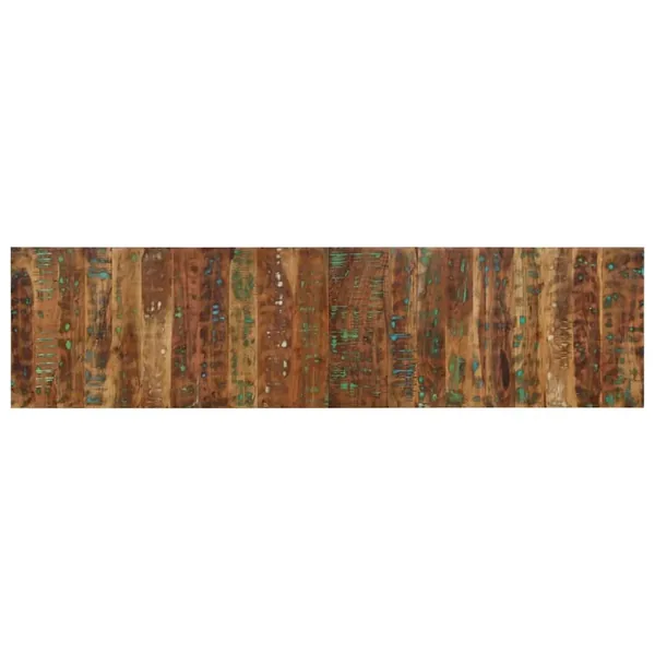 Tête de lit multicolore 200 cm bois massif récupération