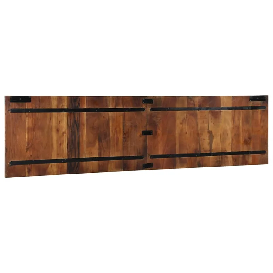 Tête de lit multicolore 200 cm bois massif récupération - 5