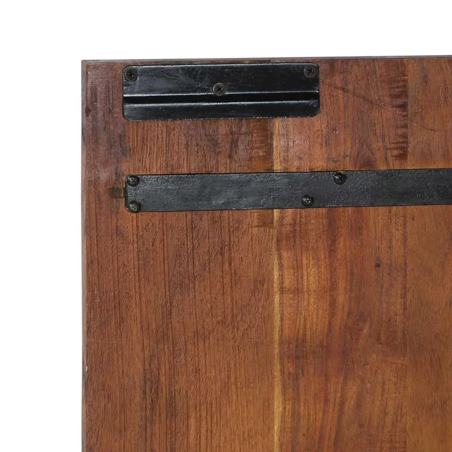 Tête de lit multicolore 200 cm bois massif récupération - 8
