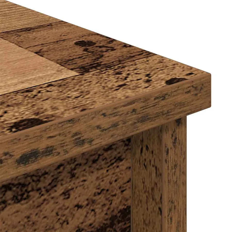 Buffet haut 37,5x35x180 cm vieux bois bois d'ingénierie - 9