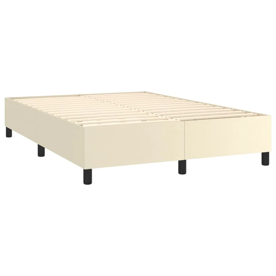 Sommier à lattes de lit avec matelas Crème 140x200cm Similicuir - 4