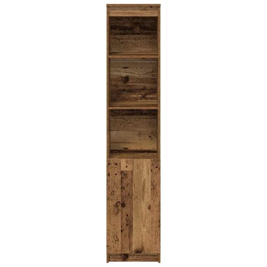 Buffet haut 37,5x35x180 cm vieux bois bois d'ingénierie - 5
